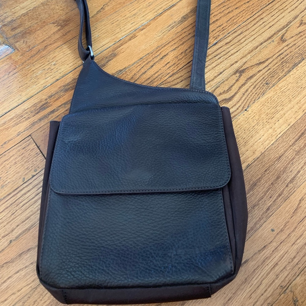 Fossil dark brown crossbody purse